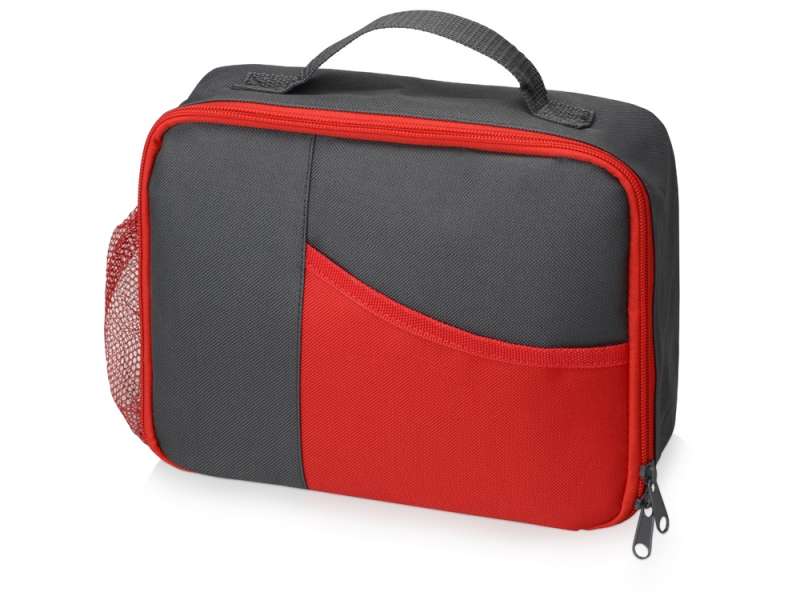 Изотермическая сумка-холодильник Breeze для ланч-бокса, серый/красный №1