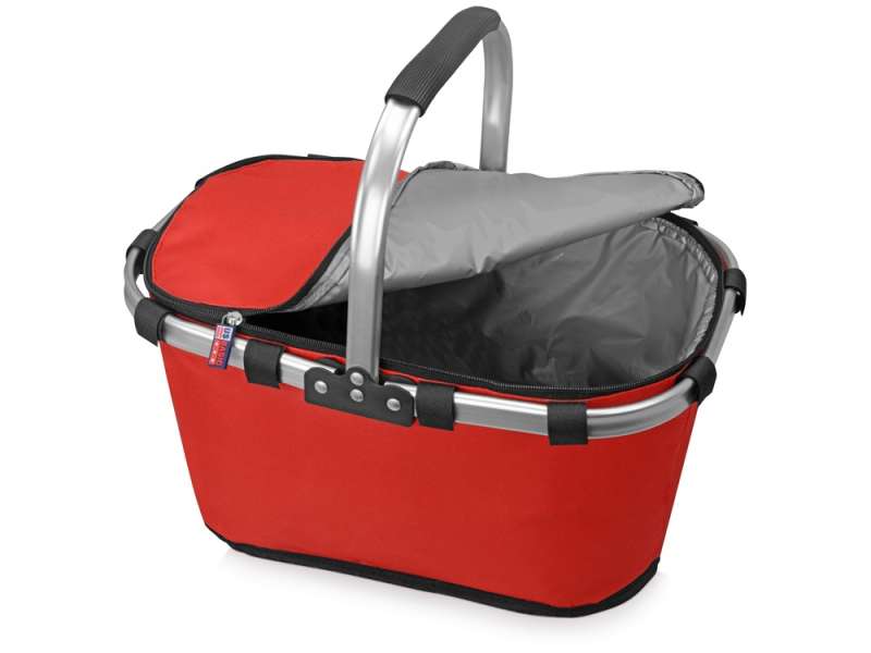 Изотермическая сумка-холодильник FROST складная с алюминиевой рамой, красный №3