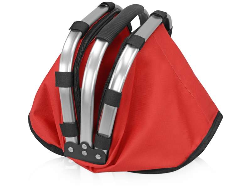 Изотермическая сумка-холодильник FROST складная с алюминиевой рамой, красный №4
