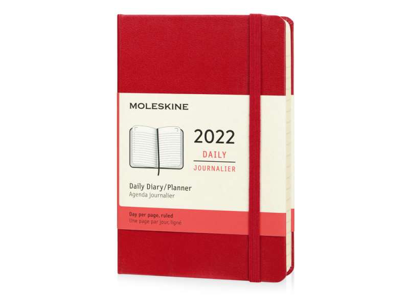 Ежедневник Moleskine Classic (2022), Pocket (9х14), красный, твердая обложка №1