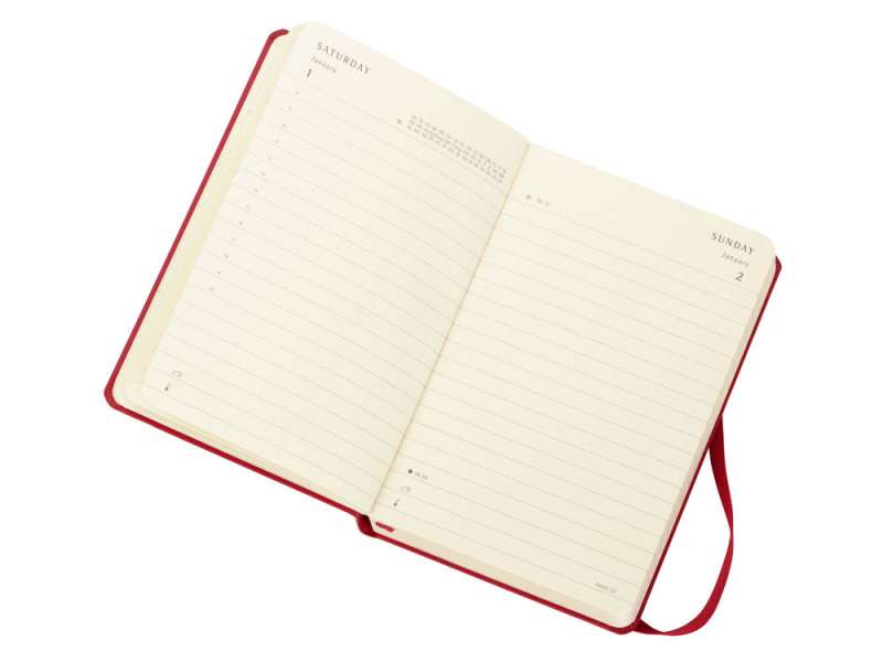 Ежедневник Moleskine Classic (2022), Pocket (9х14), красный, твердая обложка №4