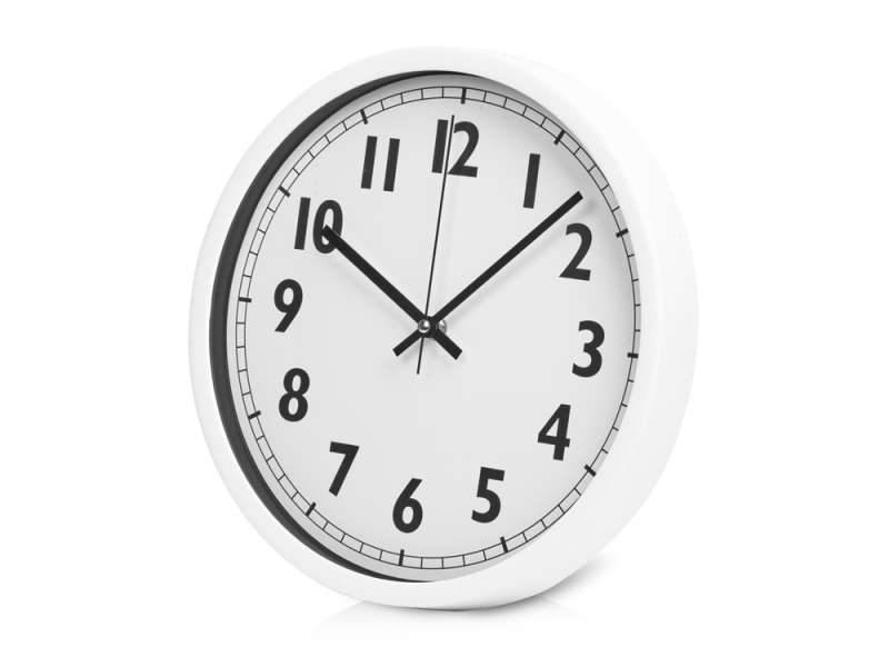 Пластиковые настенные часы  диаметр 30 см White Mile, белый №1