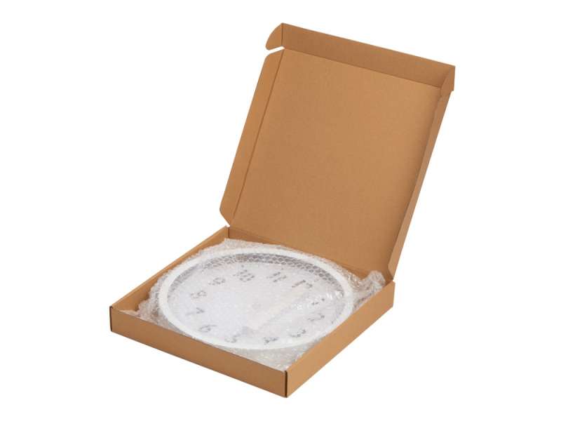 Пластиковые настенные часы  диаметр 30 см White Mile, белый №4