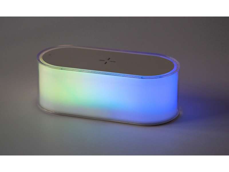 Ночник с беспроводной зарядкой и RGB подсветкой Miracle, 15 Вт, белый №3