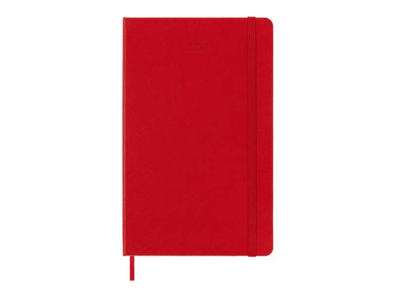 Записная книжка 12 месяцев на 2024 год, в твердой обложке, красный, Large, 13х21 №1