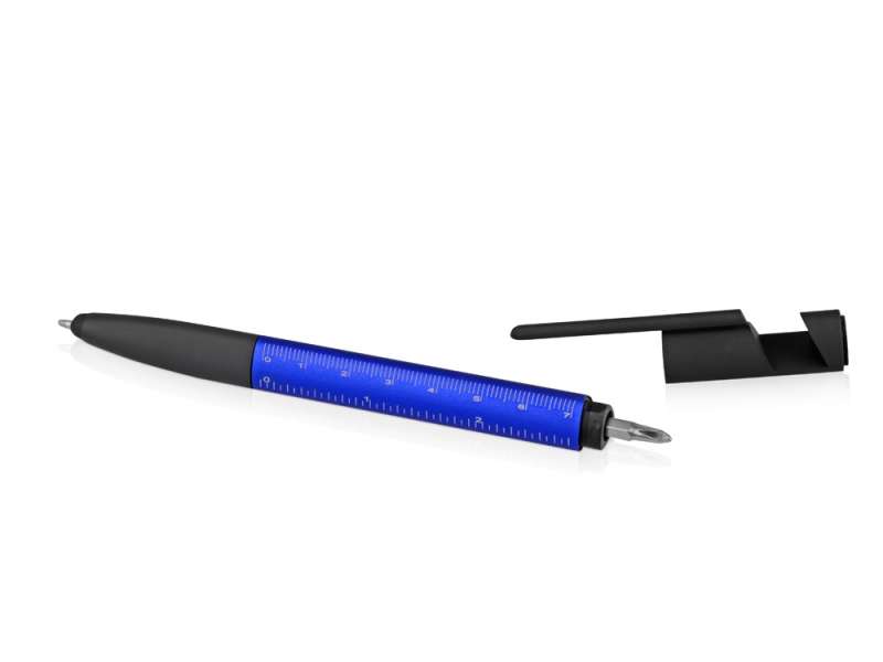 Ручка-стилус пластиковая шариковая многофункциональная (6 функций) Multy, синий №6