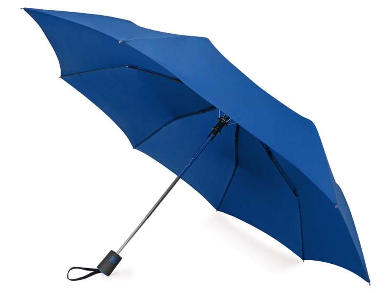 Зонт складной Irvine, полуавтоматический, 3 сложения, с чехлом, темно-синий №1