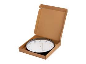 Пластиковые настенные часы  диаметр 30 см Carte blanche, черный №4
