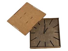 Часы деревянные Olafur квадратные, 28 см, шоколадный №2
