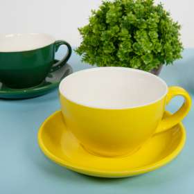 Чайная/кофейная пара CAPPUCCINO, зеленый, 260 мл, фарфор №4