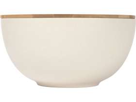 Салатник Bowl с бамбуковой крышкой, бежевый №7