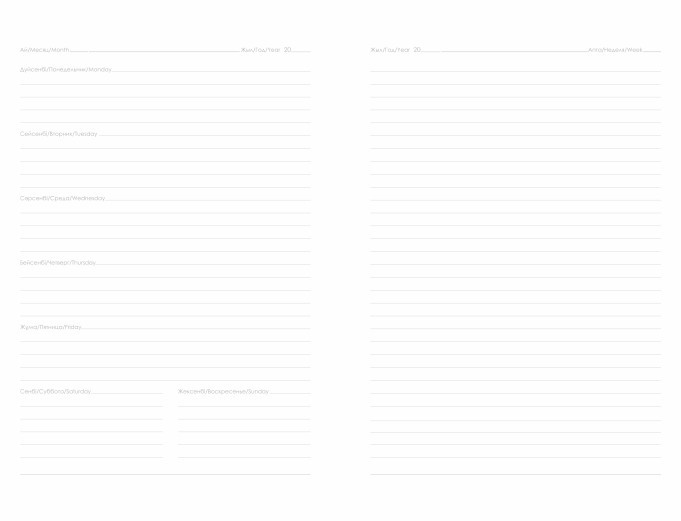 Еженедельник формата B5   №4