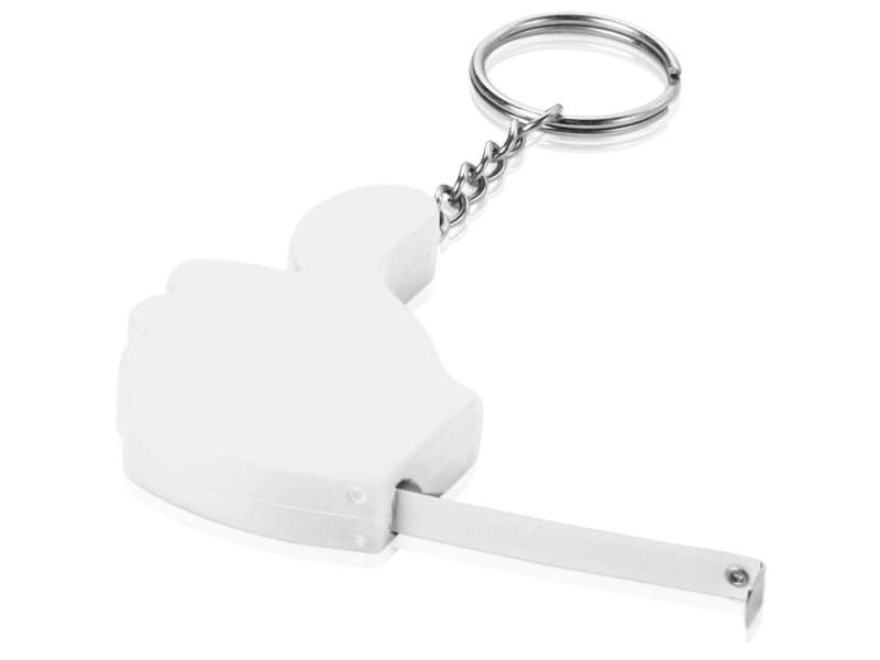 Брелок-рулетка, 1 м., белый №2