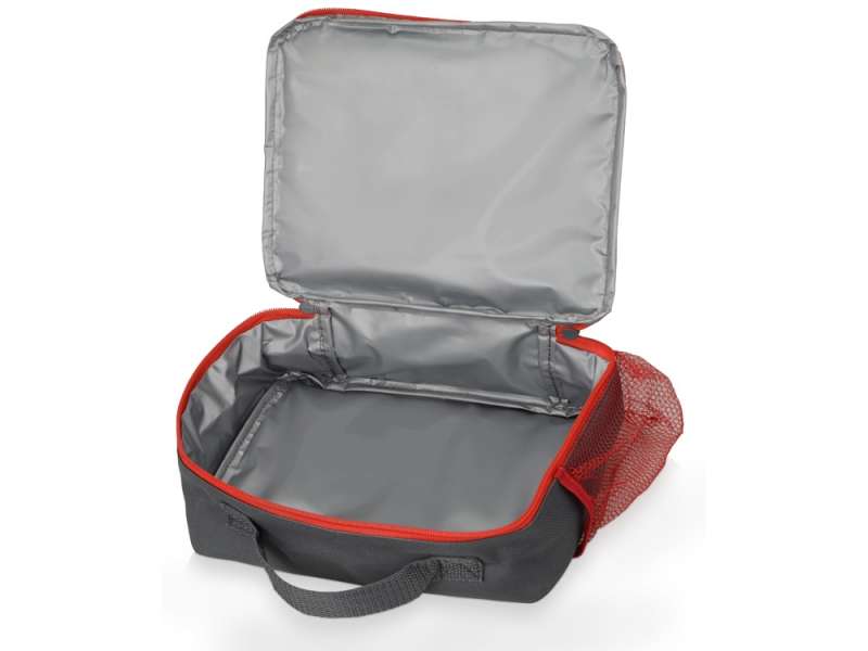 Изотермическая сумка-холодильник Breeze для ланч-бокса, серый/красный №2
