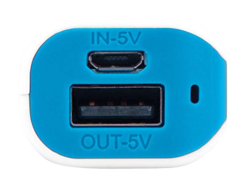 Портативное зарядное устройство (power bank) Basis, 2000 mAh, белый/светло-голубой №3