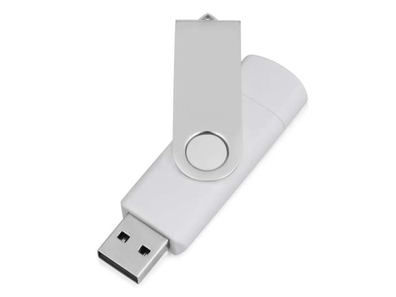 USB/micro USB-флешка 2.0 на 16 Гб Квебек OTG, белый №2