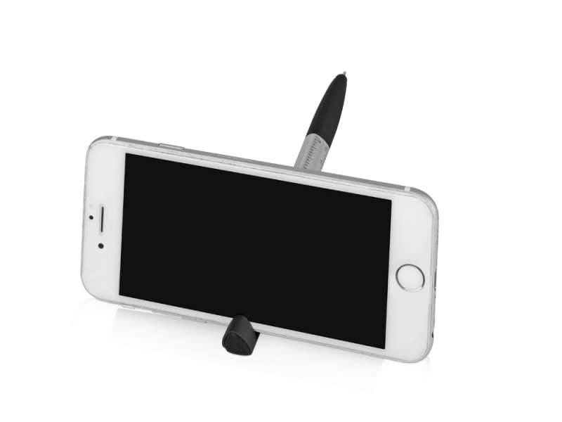 Ручка-стилус металлическая шариковая многофункциональная (6 функций) Multy, серебристый №4