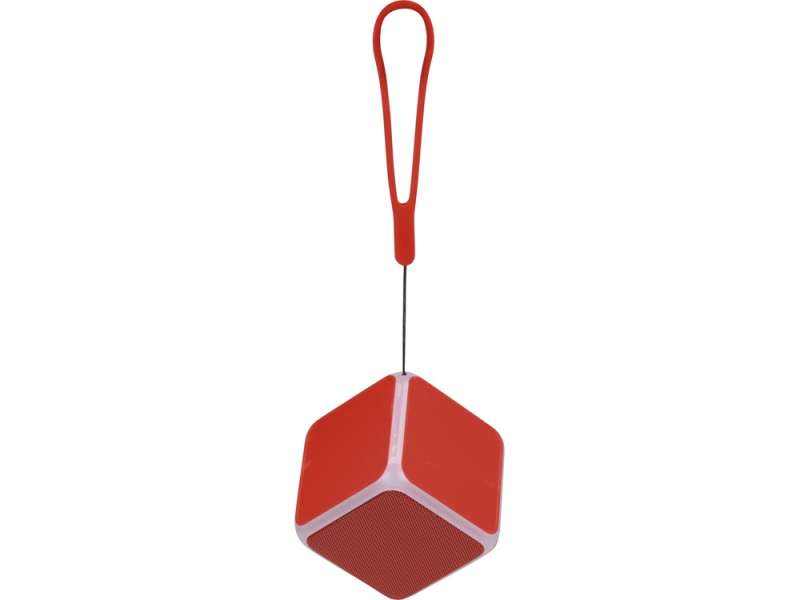 Портативная колонка Cube с подсветкой, красный №9