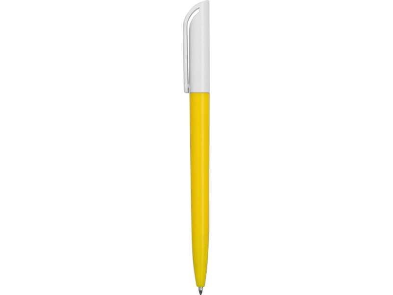 Ручка пластиковая шариковая Миллениум Color BRL, желтый/белый №3