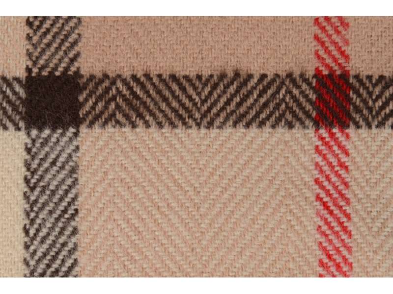 Плед акриловый в клетку Tartan, бежевый №5