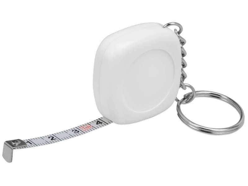 Брелок-рулетка 1м Block, белый №2