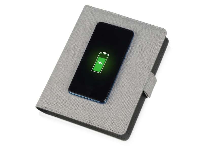 Органайзер с беспроводной зарядкой 5000 mAh Powernote, светло-серый №16