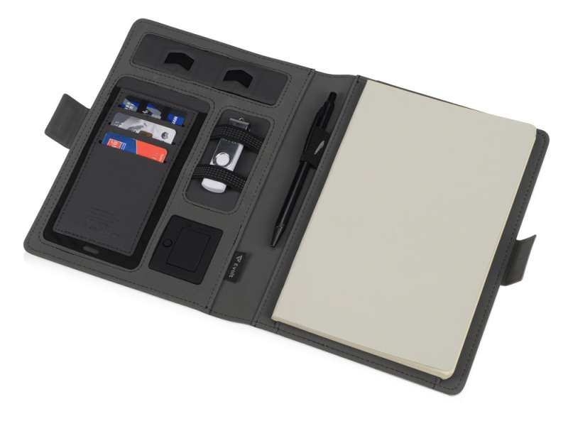 Органайзер с беспроводной зарядкой 5000 mAh Powernote, светло-серый №15