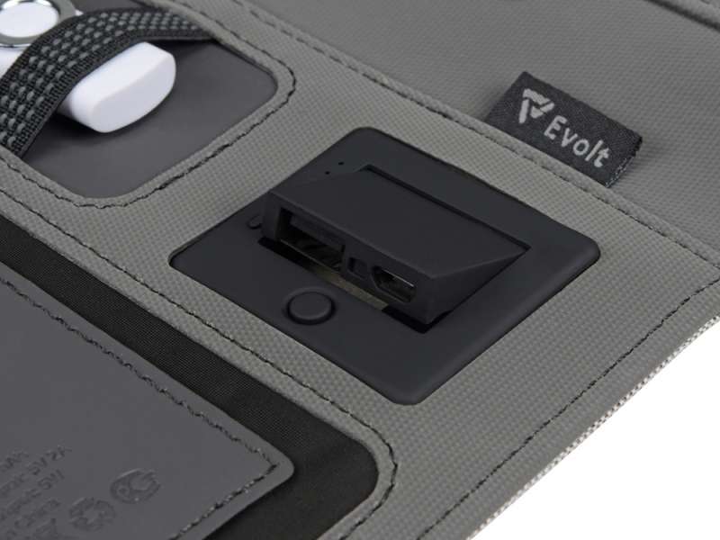 Органайзер с беспроводной зарядкой 5000 mAh Powernote, светло-серый №13