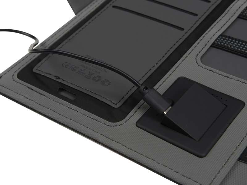 Органайзер с беспроводной зарядкой 5000 mAh Powernote, светло-серый №12