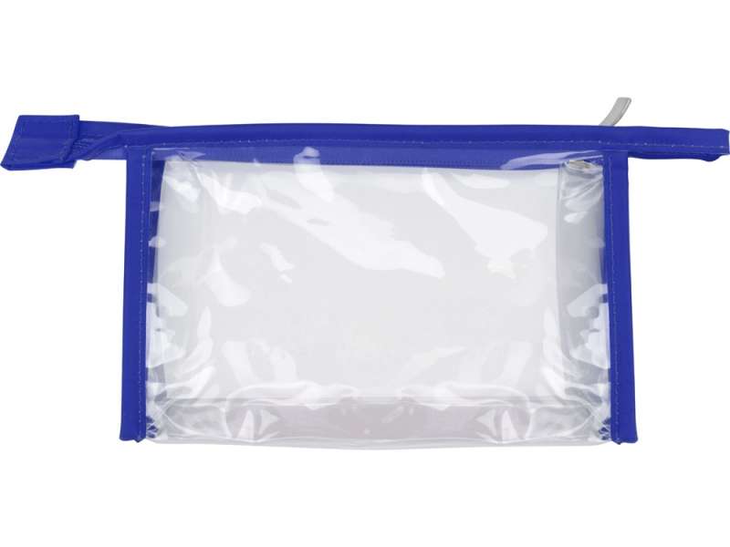 Прозрачная пластиковая косметичка Lucy, синий/прозрачный №2