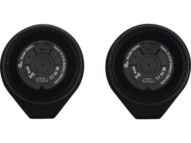 Портативные парные колонки Qjet TWS Mates с черными кольцами №3