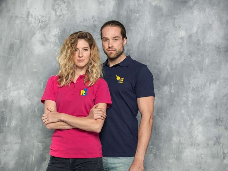 Мужское поло Helios с коротким рукавом, черный №5