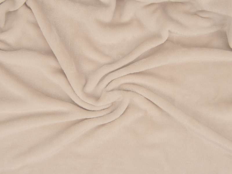 Плед флисовый Natty из переработанного пластика, бежевый с розовой лентой №2