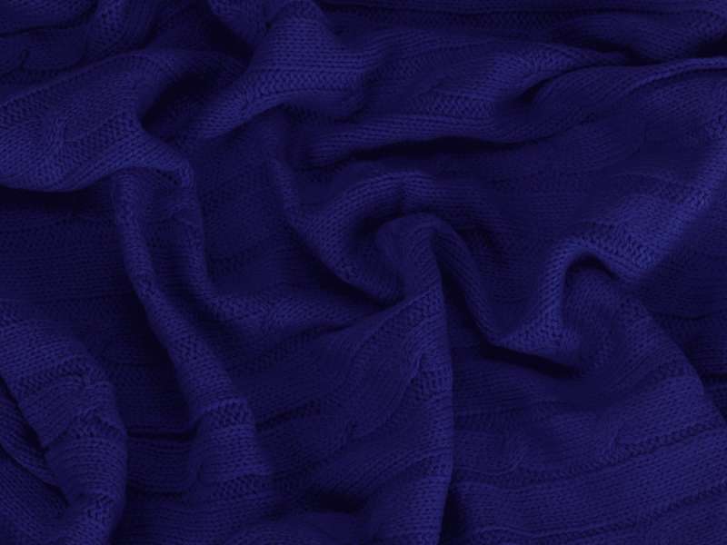 Плед акриловый Braid NEW, темно-синий №2