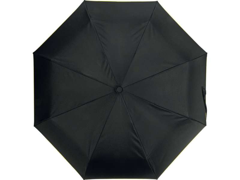 Зонт-полуавтомат складной Motley с цветными спицами, черный/желтый №5