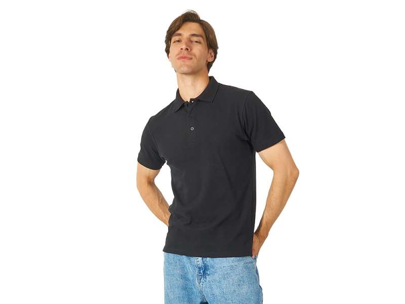 Поло с эластаном Chicago, 200гр пике, черный №11