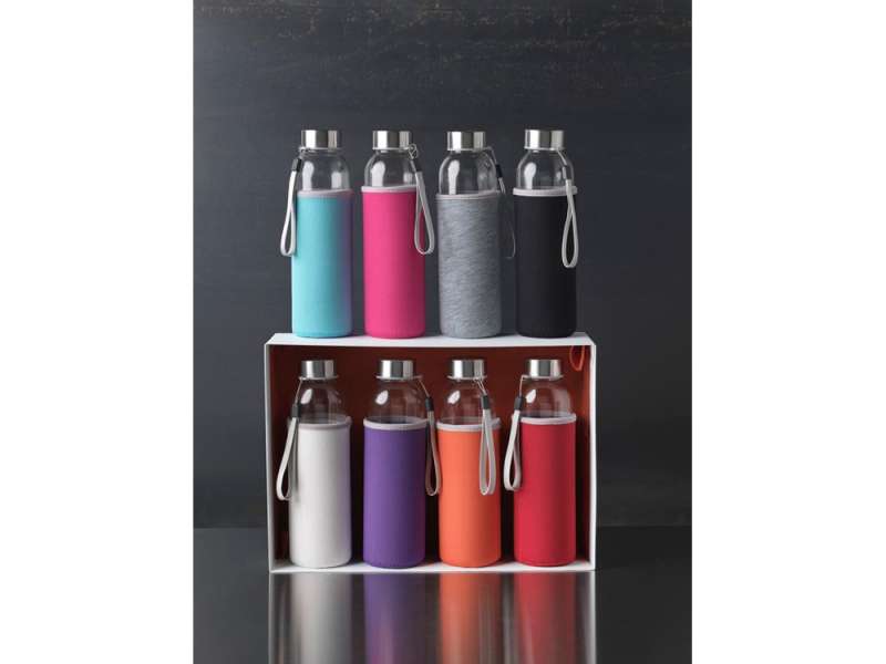 Спортивная бутылка Bodhi из стекла объемом 500 мл, cиний №4