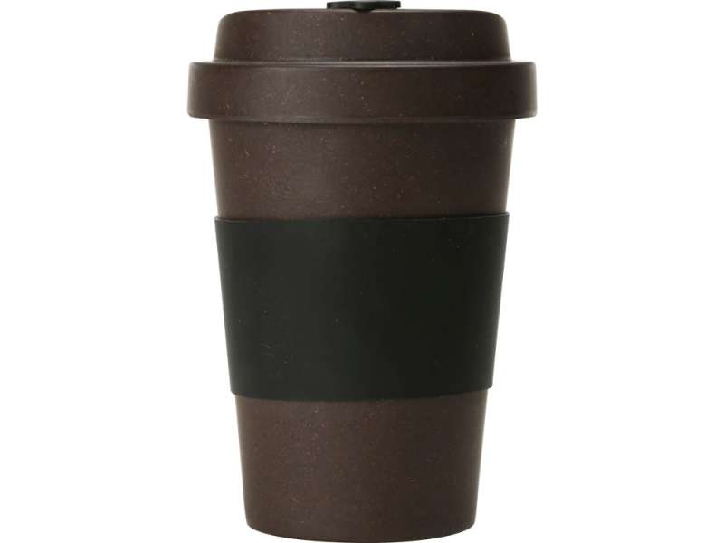 Стакан из кофе с силиконовой манжетой Latte, коричневый №4