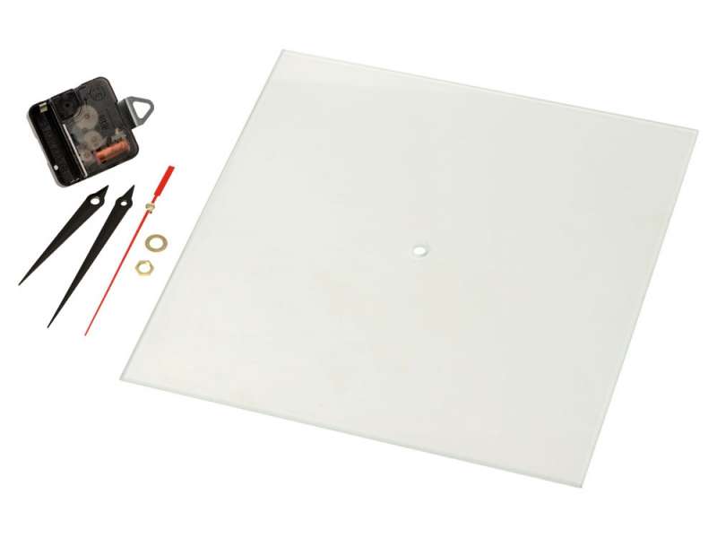 Часы настенные квадратные из стекла 28х28 см Nile №4