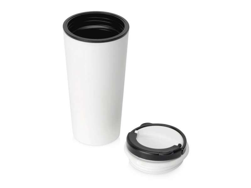 Стакан-тамблер Moment с кофейной крышкой, 350 мл, цвет белый №2