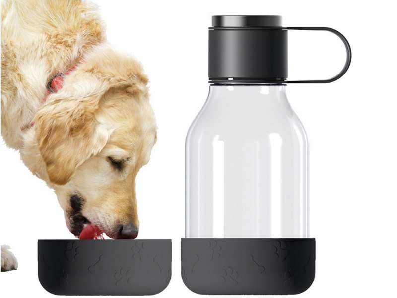 Бутылка для воды 2-в-1 Dog Bowl Bottle со съемной миской для питомцев, 1500 мл, черный №5