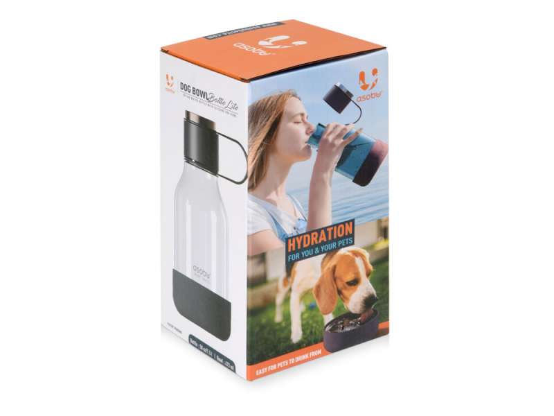 Бутылка для воды 2-в-1 Dog Bowl Bottle со съемной миской для питомцев, 1500 мл, черный №9