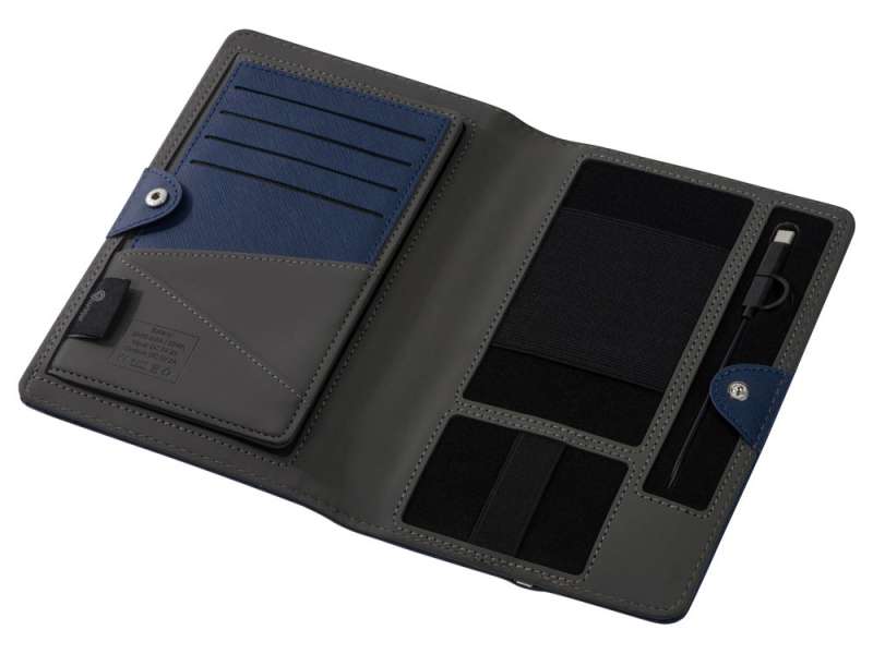 Органайзер с функцией беспроводной зарядки Manner, 5000 mah, темно-синий №10