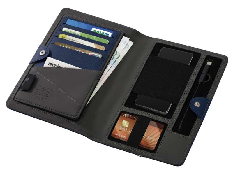 Органайзер с функцией беспроводной зарядки Manner, 5000 mah, темно-синий №9