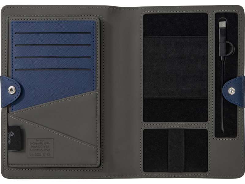 Органайзер с функцией беспроводной зарядки Manner, 5000 mah, темно-синий №8