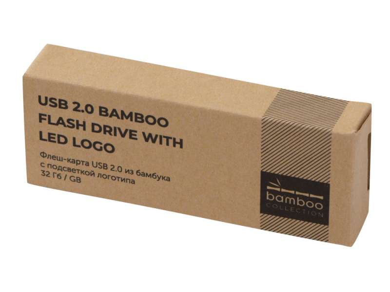 USB 2.0- флешка на 32 Гб c подсветкой логотипа Bamboo LED №5