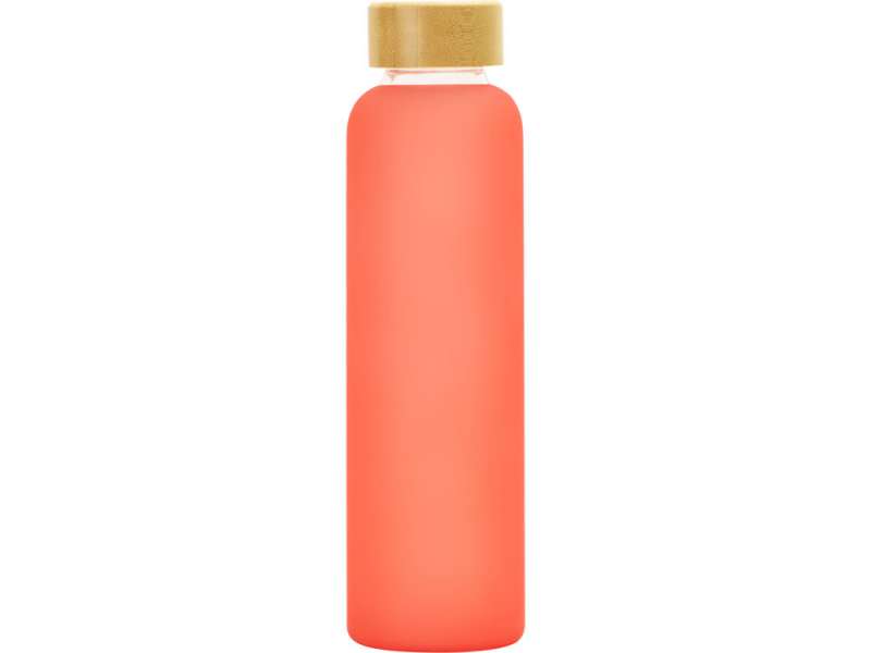 Стеклянная бутылка с бамбуковой крышкой Foggy, 600мл, красный №3