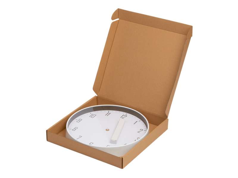 Пластиковые настенные часы  диаметр 30 см Carte blanche, белый №4