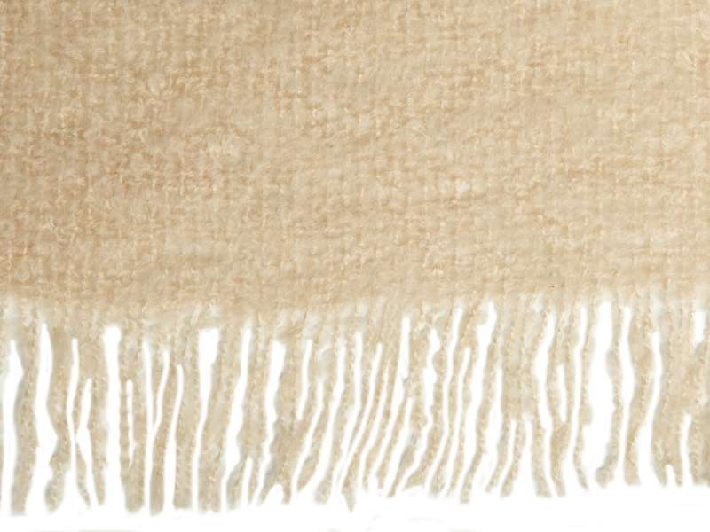 Плед акриловый Mohair, бежевый №3