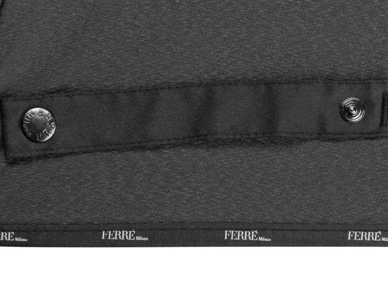 Зонт-трость полуавтоматический Ferre Milano, черный №4